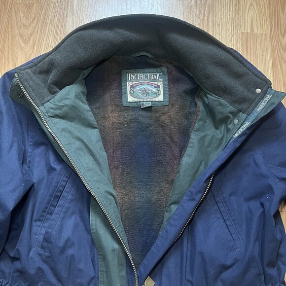 Pacific Trail By London Fog - Size L - Mens Vintage Blue Jacket - Picture 6 of 16